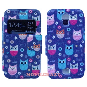 FUNDA LIBRO VENTANA DIBUJO CASE CUSTODIA PARA HUAWEI Y360 BÚHOS - Imagen 1 de 1