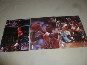 LOTE CONJUNTO DE 3 CARTELES VINTAGE MICHAEL AIR JORDAN WHEATIES 1989 A B C COMO NUEVO BULLS MVP - Imagen 1 de 7