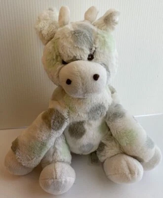 Pelúcia Little Giraffe Lil G Celadon branca verde cinza ponto pele macia bebê Lovey 14" - Imagem 1 de 3