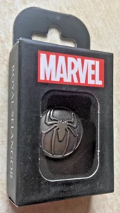 BNIP New Disney Store Marvel Royal Selangor Pewter Pin - Spider-Man Logo 2cm - Picture 1 of 6