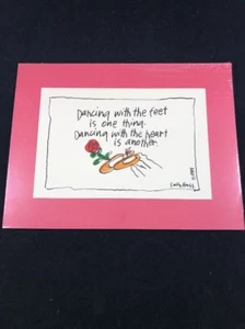 Sally Huss Print "Dancing with the Heart" 1989 unframed - pink dancers toe shoes - Picture 1 of 7