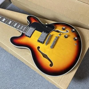 Semi-Hollow ES-335 3TS Electric Guitar Chrome Hardware HH Pickups fast ship - Picture 1 of 13