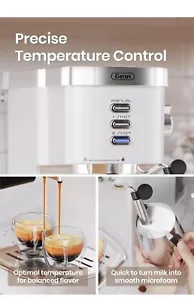 Máquina 20 Bar Alta Presión, Máquinas Espresso Compactas con Espumador de Leche - Imagen 1 de 4