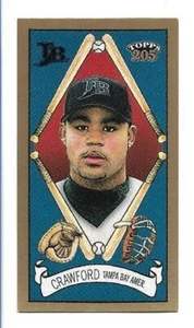 Mini oso polar Carl Crawford 2003 Topps 205 #4 Tampa Bay Rays - Imagen 1 de 2