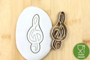 Notenschlüssel Plätzchen Ausstechform Keksausstecher Fondant ca.8cm - Bild 1 von 2