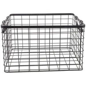 Wrought Iron Firewood Basket Small Outdoor Storage Extra Large Wire - Picture 1 of 12