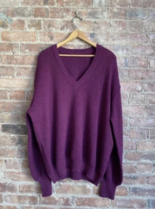 Issaack Vintage Archives Herren Pullover, Lila 100% Alpaka, Gr. XXL - Bild 1 von 6