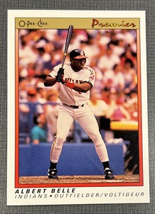 1991 O-Pee-Chee Premier Albert Belle Cleveland Indians #8 BASEBALL CARD MLB MVP
