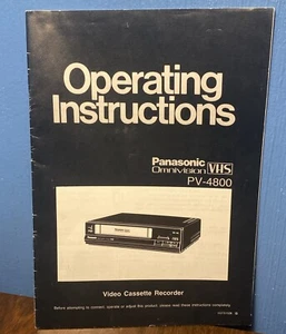 VINTAGE PANASONIC Omnivision VCR VHS PV-4800 OPERATING INSTRUCTIONS Owner Manual - Picture 1 of 9