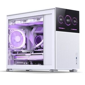 PC Case Gaming Computer Case With HD Screen Luxury ITX/DTX/MATX /Black/White