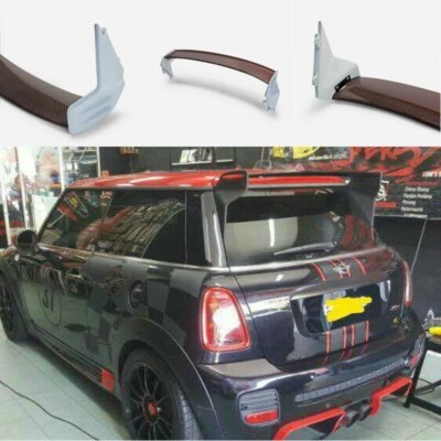 For Mini Cooper R56 Rear Roof Spoiler Wing Red Carbon Fiber + Frp Unpainted Trim - Image 1 of 4