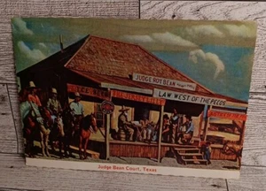 Vintage Postkarte Richter Bohnengericht Langtry Texas Ephemera Erinnerungsstücke Souvenir - Bild 1 von 3