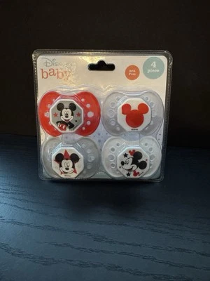 Chupetes Disney Baby Mickey Mouse - Paquete de 4 ortodoncias sin BPA - Nuevos sellados Foto 1 de 2