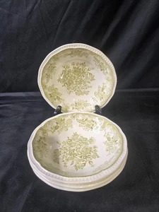 Kensington Staffordshire Balmoral Green Cereal Bowls Set of 4 - Picture 1 of 2