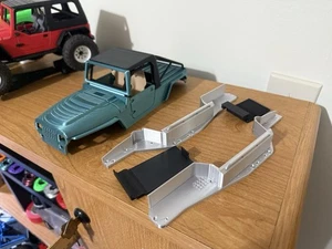 Axial SCX24 Jeep LJ Pickup Body And Chassis Kit. (Teal And Black With Silver) - Picture 1 of 3