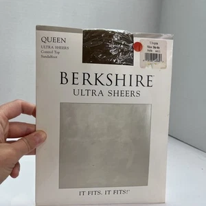 Berkshire Ultra Sheers Queen Women's Plus-size Pantyhose 3X-4X Sandalfoot - Picture 1 of 2