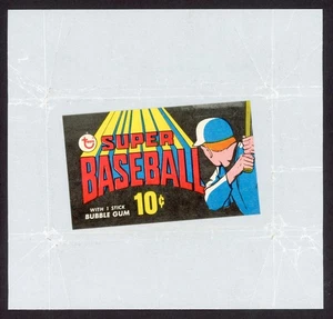 1970 Topps Baseball Super 10 ¢ Wax Pack White Test Wrapper Rare Variation - Bild 1 von 1