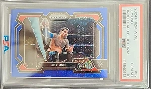Jey Uso 2024 Panini Prizm WWE Under Card Blue Prizm #32 WWE #22/25 PSA 10 - Picture 1 of 2
