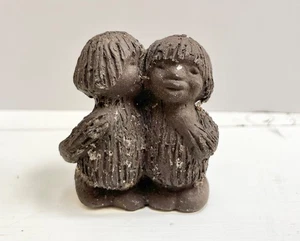 Kissing Trolls Vintage Ramsing Lisa Larson Figurine Clay 60s Danish Denmark - Bild 1 von 7