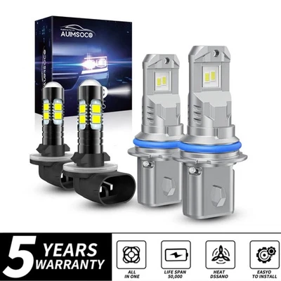 Farol de LED alto baixo + lâmpadas de neblina para Ford Escort Sedan/Coupe 1998-2003 - Imagem 1 de 4
