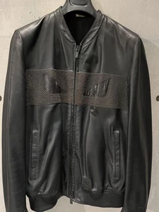 Fendi Monster Leather Jacket Size 50 - Picture 1 of 9