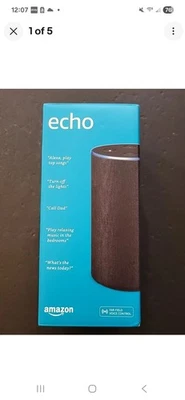 Amazon Echo Alexa Smart Speaker 2nd Generation US Version Charcoal Open Box - Image 1 of 4