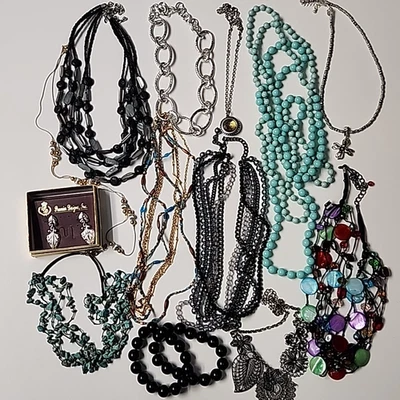 Premier Designs бисером ожерелье браслет серьги лот из 15 многоцветный слой - Изображение 1 из 4