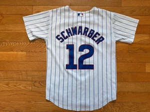 Chicago Cubs Schwarber #12 Home Jersey Youth Sz M Majestic MLB White - Picture 1 of 3