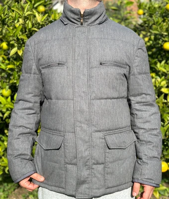 Brunello Cucinelli Quilted Goose Down Insulated Jacket Funnel Neck Zip Size S M - Image 1 of 4