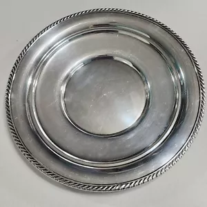 Gorham Sterling Silver 10 Inch Sandwich Plate Mark 1966 Pattern 493-0 Gadroon - Picture 1 of 8
