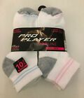 10Pack Womens Socks Dri Moisture Wicking, Size 9-11 QTR CREW Pro Player Proline