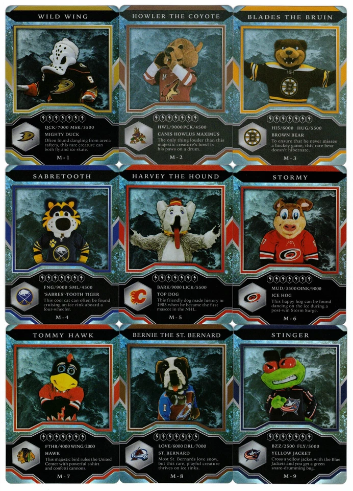 2021-22 Upper Deck MVP Mascot Gaming Cards You Pick the Card Complete Your Set - Image 1 of 1