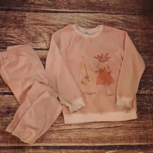 Pink velour pajamas by Pastel size 10 - Picture 1 of 5