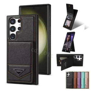 For Samsung S25 S24 S23 Ultra S22 Plus S21 S20 Wallet Leather Case Phone Cover - Picture 1 of 15