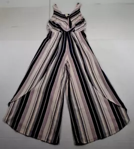 Jumpsuit Romper Xhilaration Size S 2018 Lavender Blue Ivory Rayon Overlap Pants - Picture 1 of 14