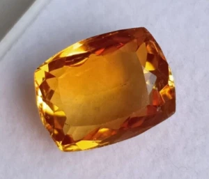 Top Rare Quality Citrine Cushion Shape Loose Gemstone Ring Size 5.25 Cts - Picture 1 of 5