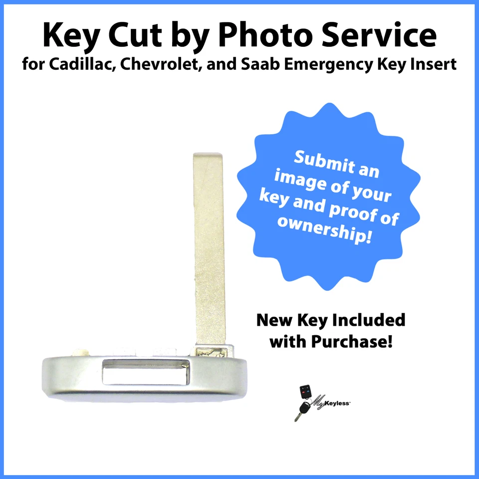 -Llave cortada por foto- Servicio para llave transpondedor nueva Cadillac/Chevy/Saab 20765513 Foto 1 de 4
