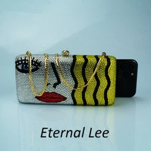 Crystal evening dress women's party ball shiny diamond luxury handbag - Picture 1 of 6