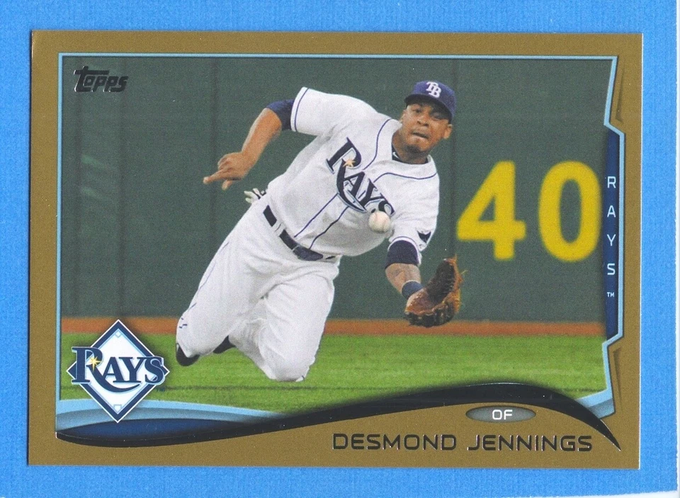 2014 Topps Gold #582 Desmond Jennings Rays 976/2014 - Image 1 of 1