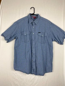 Rocawear Herren Größe XL Kurzarm Knopfleiste blau kariert Y2K Hip Hop Rap New York - Bild 1 von 12