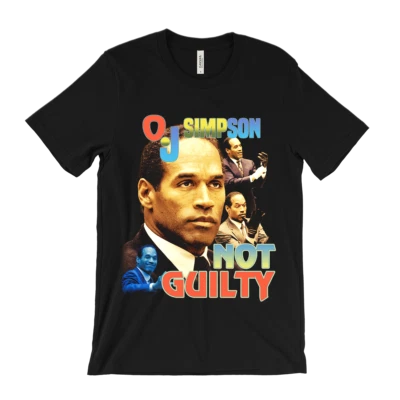 BELLA + CANVAS OJ Simpson T-Shirt - Not Guilty vntg vintage rap tee The Juice Is Loose bills