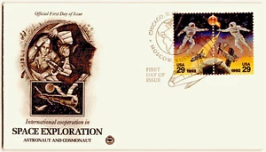 First Day of Issue 29 Cent Space Exploration Apollo and Soyuz FDC 1992 - Picture 1 of 1