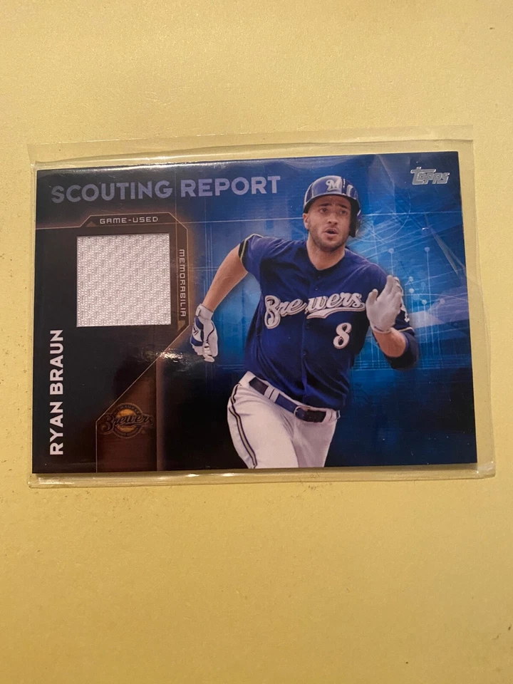 A41,575 - 2016 Topps Scouting Report Relics #SRRRB Ryan Braun Jersey - Image 1 of 1