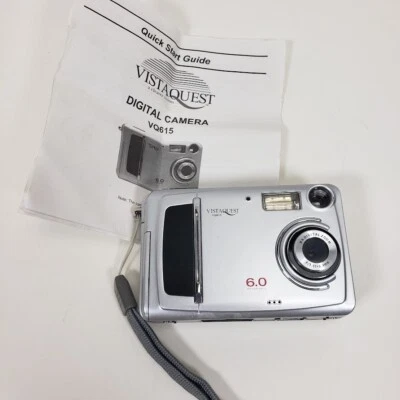 Silver Vista Quest VQ615 LCD Digital Camera 6.0 MP  PARTS ONLY - Image 1 of 4