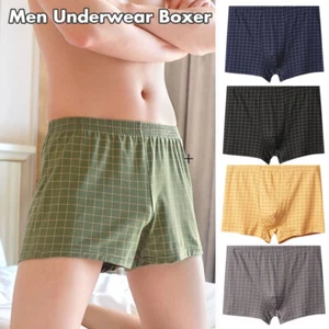 Calzoncillos boxer bragas 50-160 kg para hombre de gran tamaño a cuadros de esquina plana - Imagen 1 de 18