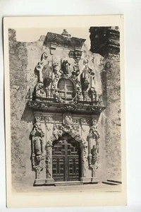 Cartolina fotografica reale 2 storie facciata della chiesa San Jose missione San Antonio TX - Foto 1 di 1