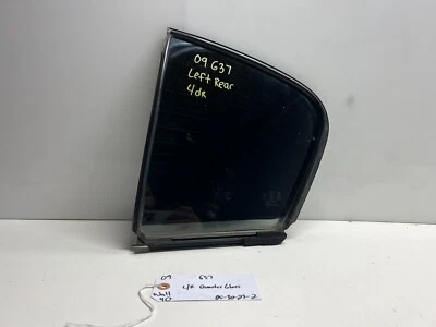 07-15 INFINITI G37 G35 Q40 LADO CONDUCTOR IZQUIERDO PUERTA TRASERA CUARTO CRISTAL TINTADO Foto 1 de 4