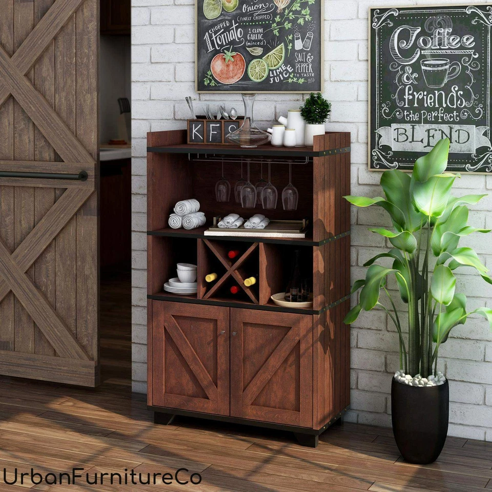 Armário de bar fazenda armazenamento vinho licor display buffet jantar aparador casa - Imagem 1 de 4