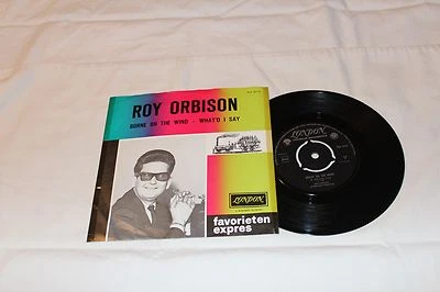 Roy Orbison  Holland Import 45 & Picture Sleeve-BORNE ON THE WIND/WHAT'D I SAY - Image 1 of 4