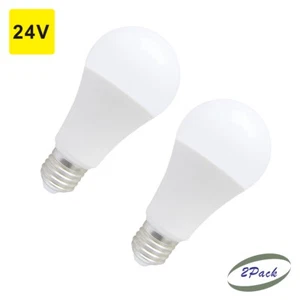 2 Pcs Led A19 A60 Globe Light Bulb 12V 24V 8W E26 Lamp Base White 75W Equivalent - Picture 1 of 12
